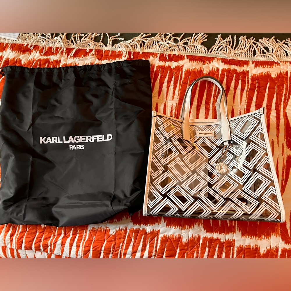 Never used Karl Lagerfeld clear tote. Great for concerts